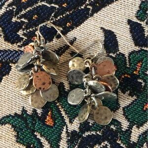 Gold Silver Copper Earrings new old stock